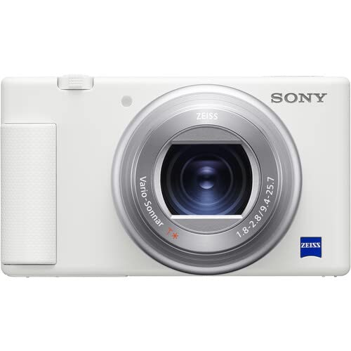 Sony ZV-1 Digital Camera (White) + Expo 32GB Basic Accessories Bundle