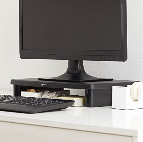 Amazon Basics Adjustable Computer Monitor Riser Desk Stand