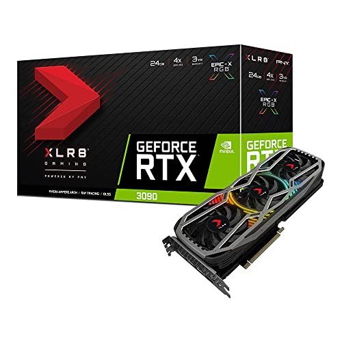 PNY GeForce RTX™ 3090 24GB XLR8 Gaming REVEL EPIC-X RGB™ Triple Fan Graphics Card