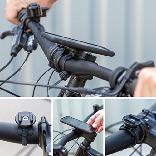 SP Connect Universal Bicycle Mobile Phone Holder - Smartphone Bracket Mount for Mountain & Road Bikes - Patented Twist Lock, Strong Clamp-Grip - for 58-85mm Wide Devices - Cycling, Riding Accessories