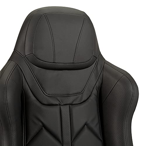 Norwood Commercial Furniture NOR-UTH3000BK-SO High-Back Racing-Style Gaming Chair, Black