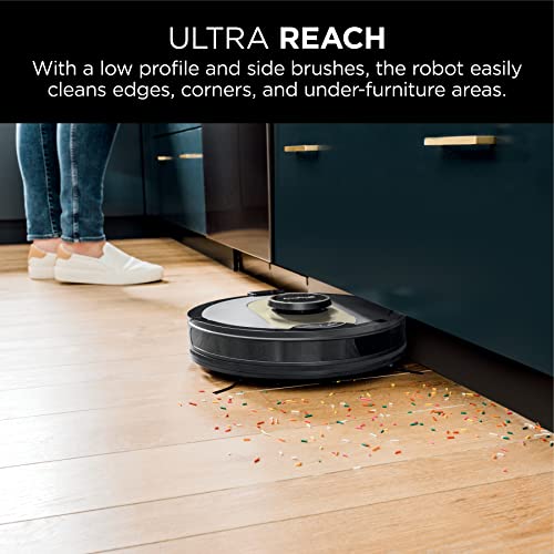 Shark AV2501AE AI Robot Vacuum with XL HEPA Self-Empty Base, Bagless, 60-Day Capacity, LIDAR Navigation, Perfect for Pet Hair, Compatible with Alexa, Wi-Fi Connected, Carpet & Hard Floor, Black