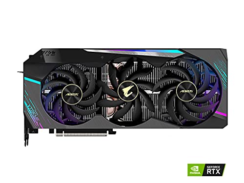 GIGABYTE AORUS GeForce RTX 3080 Ti Xtreme 10G Graphics Card, Max Covered Cooling, 12GB 384-bit GDDR6X, GV-N308TAORUS X-12GD Video Card