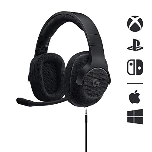 Logitech G433 7.1 Wired Gaming Headset with DTS Headphone: X 7.1 Surround for PC, PS4, PS4 PRO, Xbox One, Xbox One S, Nintendo Switch – Triple Black