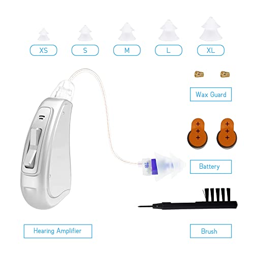 Mini RIC Hearing Enhancing aid, Receiver in Canal (RIC), Voice Enhancer Hearing Assistance for TV and Talking (for Left Ear) | BS02RD