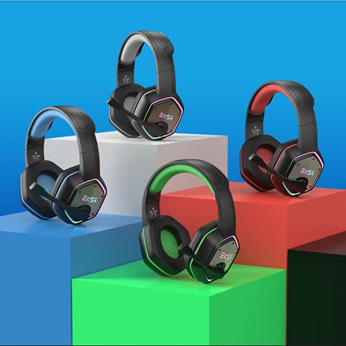 EKSA E1000 USB Gaming Headset for PC - Computer Headphones with Microphone/Mic Noise Cancelling, 7.1 Surround Sound Wired Headset&RGB Light - Gaming Headphones for PS4/PS5 Console Laptop