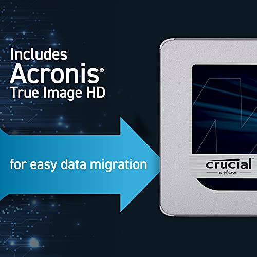 Crucial MX500 500GB 3D NAND SATA 2.5 Inch Internal SSD, up to 560MB/s - CT500MX500SSD1