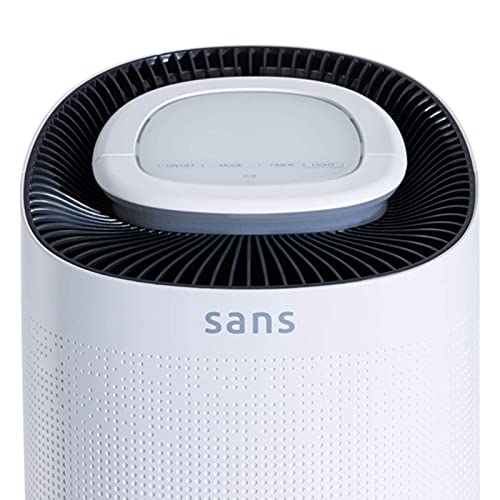 Sans HEPA 13 Air Purifier - Smart High-Performance Large Room Air Purifier, 1560ft² Ultra-Quiet Home Air Purifier with Pre-Filter, Activated Carbon, and UV-C Light. Protect from Odors, Smoke, Pollutants, Allergens, Dust, Dander, and Harmful Chemicals.