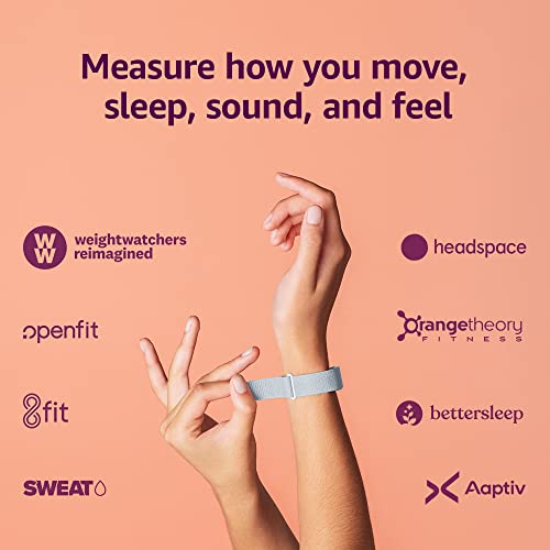 Amazon Halo Band - Medium – Measure how you move, sleep, and sound – Designed with privacy in mind - Winter + Silver