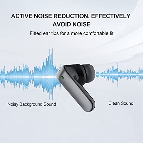 2 in 1 Hearing and Bluetooth Aids with Noise Cancellation - Mild to Moderate Hearing Aid for Seniors and Adults - Rechargeable Digital Hearing Amplifiers with up to Combined 21 Hours of Use (Grey)