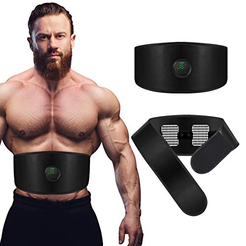 Abdominal Muscle Toner, ABS Training Workout Belt Body Toning Gear Waist Trimmer Fitness Wirless Belt for Men Woman Abdomen/Arm/Leg Home Office Exercise