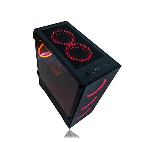 Alarco Gaming PC Desktop Computer Intel i5 3.10GHz,8GB Ram,1TB Hard Drive,Windows 10 pro,WiFi Ready,Video Card Nvidia GTX 650 1GB, 6 RGB Fans with Remote