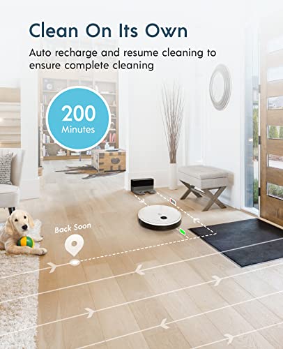 yeedi Vac Station Robot Vacuum and Mop, Self-Emptying 3 in 1, 30 Days Auto Empty, 3000Pa Suction, Carpet Detect, Smart Mapping, Editable Map, Clean Schedule, Virtual Boundary, 200mins Runtime