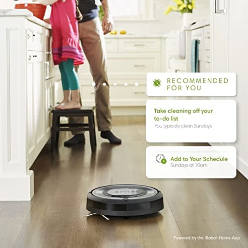 iRobot Roomba e6 (6134) Wi-Fi Connected Robot Vacuum (Wi-Fi Connected, Compatible with Alexa, Ideal for Pet Hair, Carpets, Hard, Self-Charging Robotic Vacuum) Black