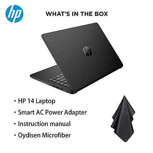 2021 Newest HP Premium 14-inch HD Laptop, Intel Dual-Core Processor Up to 2.8GHz, 8GB RAM, 64GB eMMC Storage, Webcam, Bluetooth, HDMI, Wi-Fi, Black, Windows 10 with 1 Year Microsoft 365