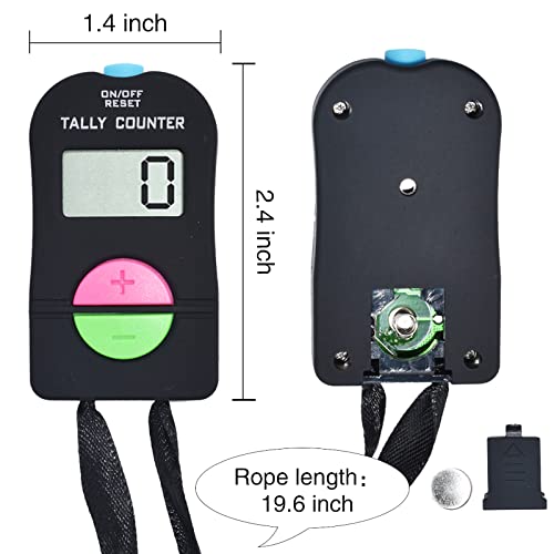 VANVENE Electronic Hand Clicker Counter,Easy to Operate Tally Counter, Supermarket People Flow Manual Additio Subtraction Counter Clicker,for Golf/Football Sports