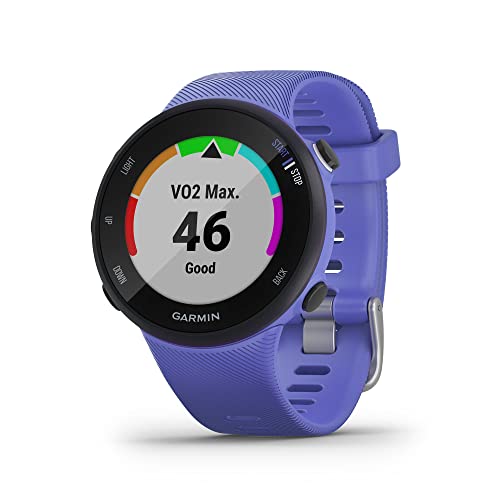 Garmin Forerunner 45s, 39MM Easy-to-Use GPS Running Watch with Garmin Coach Free Training Plan Support, Purple