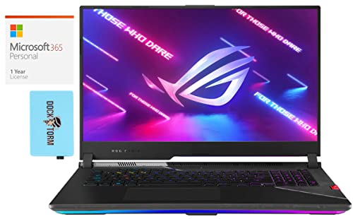 ASUS ROG Strix Scar 17 G733ZS Gaming & Entertainment Laptop (Intel i9-12900H 14-Core, 64GB DDR5 4800MHz RAM, 2x8TB PCIe SSD RAID 0 (16TB), Win 11 Pro) with MS 365 Personal , Hub