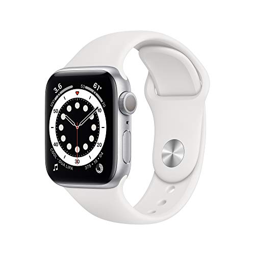 Apple Watch Series 6 (GPS, 40mm) - Silver Aluminum Case with White Sport Band - AOP3 EVERY THING TECH 