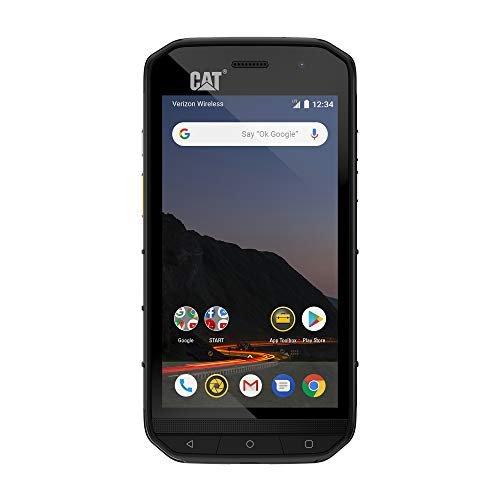 CAT PHONES S48c Unlocked Rugged Waterproof Smartphone, Verizon Network Certified (CDMA), U.S. Optimized (Single Sim) with 2 Year Warranty Including 2 Year Screen Replacement CS48SABNAMUNOD,Black