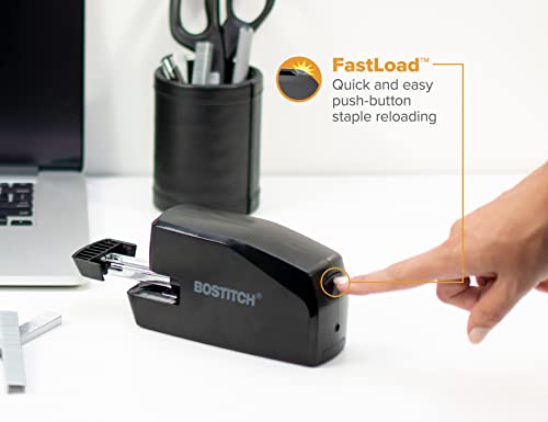 Bostitch Office Portable Electric Stapler, 20 Sheets, AC or Battery Powered, Black (MDS20-BLK)