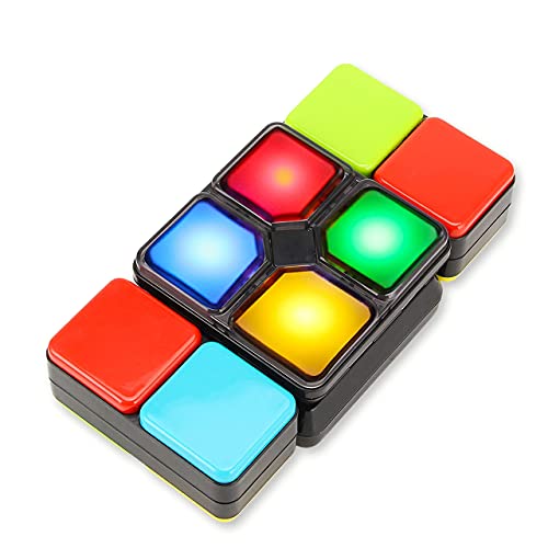 4-in-1Electronic Memory & Brain Game | Handheld Game for Kids | STEM Toy for Kids Boys and Girls | Changeable Colors Speed Cube Novelty Puzzle | Fun Gift Toy for Kids Ages 6-12 Years Old | Fidget toys