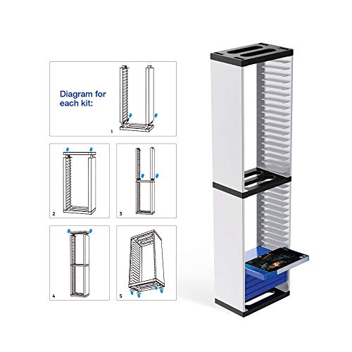 Storage Tower for PS5 Games, Storage Stand for PS5 PS4 Xbox One Games (for 36 Game Boxes)