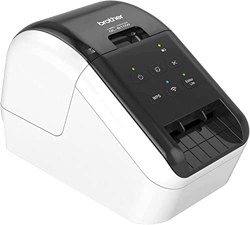 Brother QL-810W Ultra-Fast Desktop Label Printer, Wireless Networking, Print Black/Red Labels up to 110 per minute, High-resolution up to 300 x 600 dpi, Automatic Cutter, Wi-Fi, CBMOUN Extension_Cable