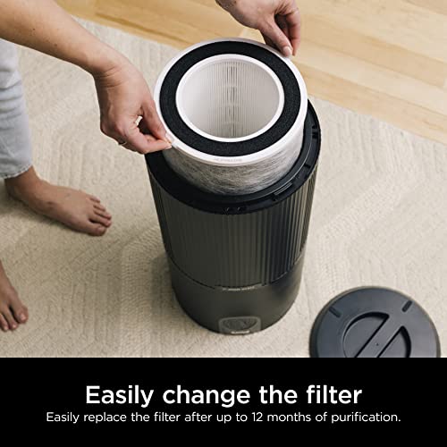 Shark HP202 Air Purifier MAX with NanoSeal HEPA, Cleansense IQ, Antimicrobial & Odor Lock, Cleans up to 1200 Sq. Ft. and 99.98% of particles, dust, allergens, smoke, 0.1–0.2 microns, Grey