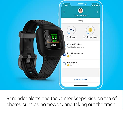 Garmin vívofit® jr. 3 Kids Fitness Tracker, Black Cosmic, Up to 1 Year Battery Life, Swim-Friendly, Activity Unlocks Adventure
