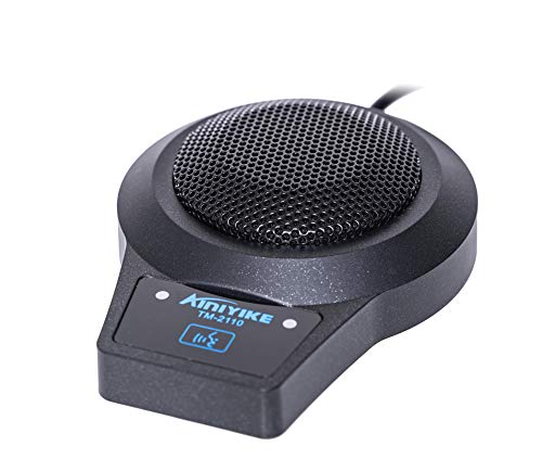 AInIYIKE TM-2110 Conference USB Microphone for Computer Desktop and Laptop with 360° / 20' Long Pick Up Range Compatible with Windows and Mac for Dictation, Recording, YouTube, Conference Call, Skype