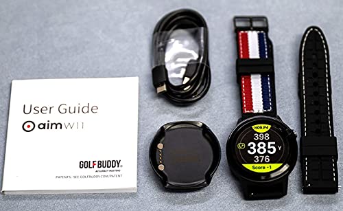 Golf Buddy Aim Golf GPS Watch, Premium Full Color Touchscreen, Preloaded with 40,000 Worldwide Courses, Easy-to-use Golf Watches (W11)