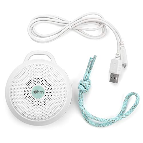 Yogasleep Rohm Portable White Noise Machine for Travel, 3 Soothing, Natural Sounds with Volume Control, Compact Sleep Therapy for Adults & Baby, USB Rechargeable, Lanyard for Easy Hanging