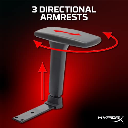 HyperX Blast Gaming Chair - Ergonomic Gaming Chair, Leather Upholstery Video Game Chair - Red Black PC Racing Tilt Gaslift Foam Armrests Office Secret Hyper X Chair Lab