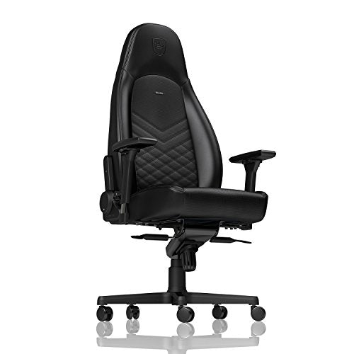 noblechairs ICON Gaming Chair and Office Chair with Lumbar Support, Black, PU Faux Leather