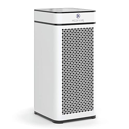 Medify Air MA-112 Air Purifier, 1-Pack, White & True HEPA (H13 99.97%) Air Purifier That Easily Covers 800 Sq. Ft. | 330 CADR | Particle Sensor Modern Design, Touch Panel-White, 1-Pack