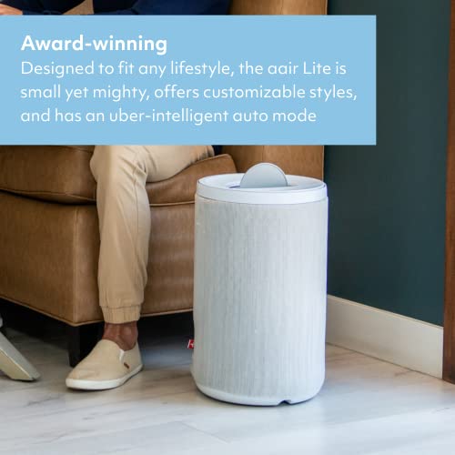 Aeris aair lite Air Purifier - True HEPA H13 Filtration - Eliminates Particulates from Small Rooms - No Harmful UV - Quiet/ Low Noise - Wi-Fi Connectivity - Blue