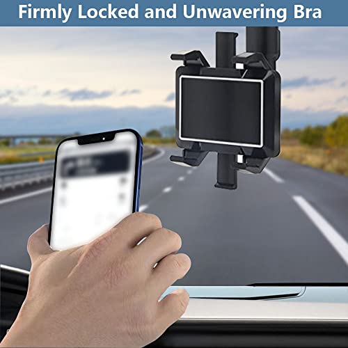 Multifunctional Rearview Mirror Phone Holder for Car 360°Rotatable and Retractable Car Phone Holder,2022 New Car Rearview Hand Free Phone Stand Holder for All Mobile Phones and All Cars