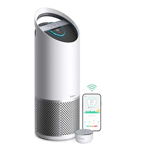 TruSens Smart Wi-Fi Air Purifier | UV-C Light + True HEPA Filtration | Large | SensorPod™ Air Quality Monitor | Auto, Sleep, & Turbo Mode | Portable Handle | Works with Alexa