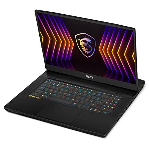 MSI Titan GT77 12UGS Gaming & Entertainment Laptop (Intel i7-12800HX 16-Core, 128GB DDR5 4000MHz RAM, 2x8TB PCIe SSD RAID 1 (8TB), Win 11 Pro) with Loot Box, Clutch GM08, Pad