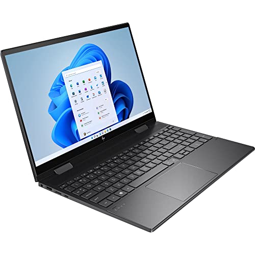 HP Envy x360 15 2-in-1 Laptop 15.6" Full HD IPS 400nits Touchscreen AMD 8-Core Ryzen 7 5700U (Beats i7-10710U) 12GB RAM 1TB SSD Backlit Keyboard Fingerprint USB-C B&O Audio Win11 Pro Black + Pen