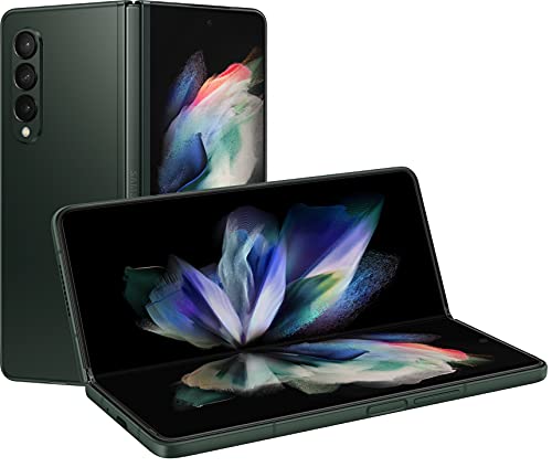 Samsung Galaxy Z Fold3 Fold 3 5G T-Mobile Locked Android Cell Phone US Version Smartphone Tablet 2-in-1 Foldable Dual Screen Under Display Camera - (Renewed) (256GB, Phantom Green)