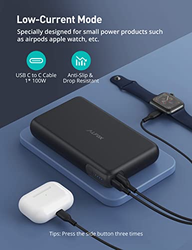 Alfox Laptop Power Bank PD 100W Output, 30,000mAh Portable Charger Fast Charging External Battery Pack for MacBook Pro/Air, Dell XPS, iPad Pro, iPhone 14/13/12, Samsung S22 Ultra, Steam Deck and More