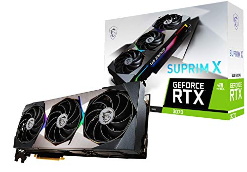 MSI Gaming GeForce RTX 3070 LHR 8GB GDRR6 256-Bit HDMI/DP Nvlink Torx Fan 4 RGB Ampere Architecture OC Graphics Card (RTX 3070 SUPRIM X 8G LHR)