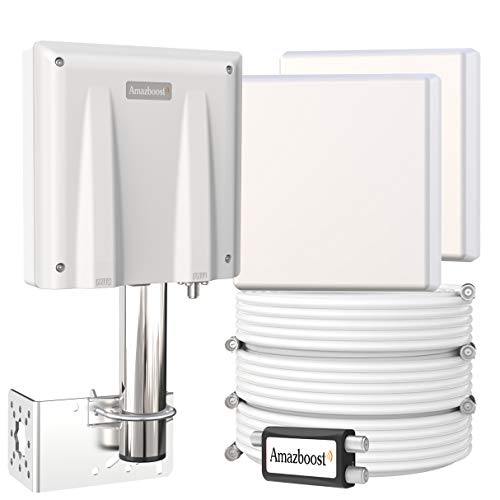 Amazboost A6 Cell Phone Signal Booster for Home Office,Cell Phone Booster Up to 8,000 sq ft | All U.S. Carriers 5G 4G 3G-Compatible with Verizon, AT&T, T-Mobile, Sprint & More | FCC Approved