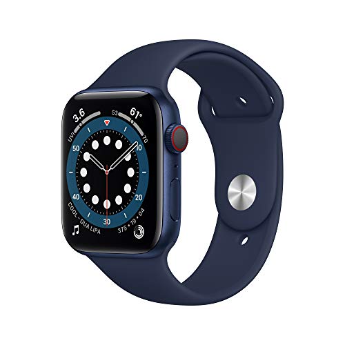 Apple Watch Series 6 (GPS + Cellular, 44mm) - Blue Aluminum Case with Deep Navy Sport Band