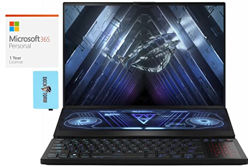 ASUS ROG Zephyrus Duo 16 Gaming & Entertainment Laptop (AMD Ryzen 9 6900HX 8-Core, 64GB DDR5 4800MHz RAM, 2x8TB PCIe SSD RAID 1 (8TB), Win 11 Pro) with MS 365 Personal, Hub