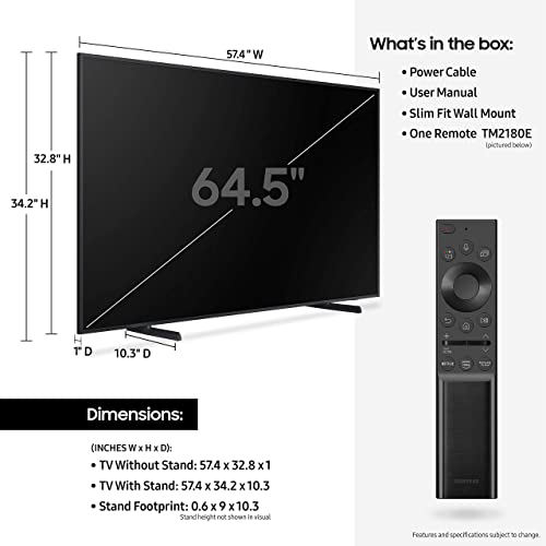 Samsung QN65LS03AA 65" QNLS03A Series UHD LED 4K Smart TV with a Samsung QN65LS03AA 65" QNLS03A Series UHD LED 4K Smart TV (2021)