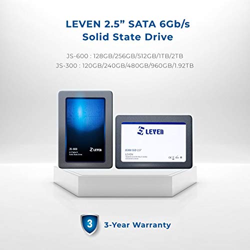 LEVEN JS300 SSD 240GB (Bulk 10 Pack) - up to 550MB/s - 3D NAND SATA III Internal Solid State Drive - 6 Gb/s, 2.5 inch /7mm (0.28")