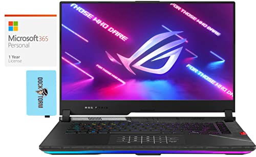 ASUS ROG Strix Scar 15 Gaming Laptop (Intel i9-12900H 14-Core, 64GB DDR5 4800MHz RAM, 2x8TB PCIe SSD RAID 0 (16TB), RTX 3080, 15.6" 240Hz Win 11 Pro) with MS 365 Personal , Hub